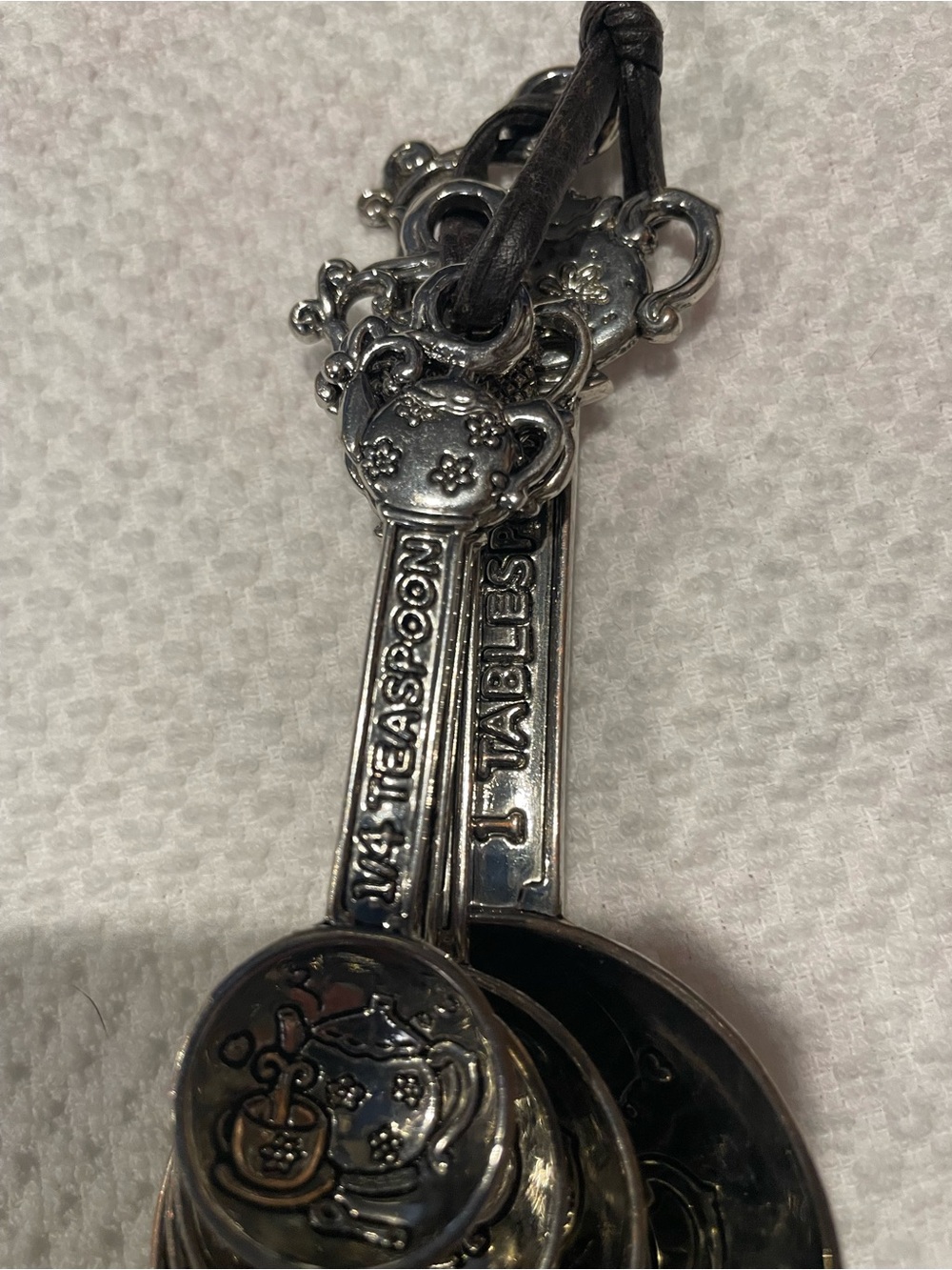 Source Unknown Silver-Tone Decorative Nesting Measuring Spoons - Picture 12 of 16